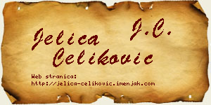 Jelica Čeliković vizit kartica